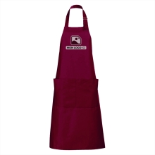 Tablier Bordeaux en polycoton 240 Grs - Choisissez l'emplacement de votre Logo d'Entreprise