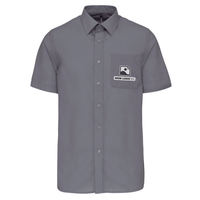 Chemise Homme légère à Manches Courtes de qualité supérieure - Marquez votre Chemise Homme légère à Manches Courtes avec votre Logo d'Entreprise (matériau de personnalisation haut de gamme, imprimé en France)
